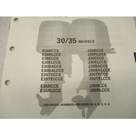 432220 OMC Evinrude Johnson 1988 Outboard 30-35 HP Model Parts Catalog