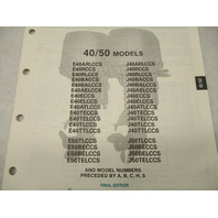 432221 OMC Evinrude Johnson 1988 Outboard 40/50 HP Model Parts Catalog