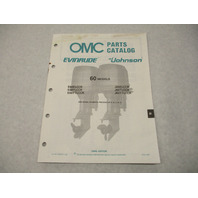 432831 OMC Evinrude Johnson 1988 Outboard 60 HP Models Parts Catalog