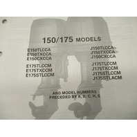 432238 OMC Evinrude Johnson 1988 Outboard 150/175 HP Model Parts Catalog