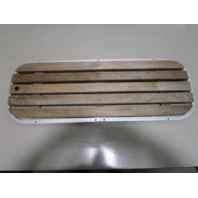 Floor Deck Ski Hatch Hinged Cover Teak Aluminum Frame 37 3/8" x 13 1/4"