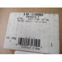 18-2808 27-96278 CYLINDER COVER GASKET SET (2) Mercury Mariner V6 135-200 HP