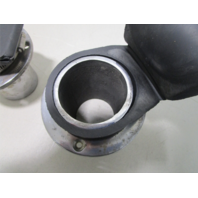 Set Of Chrome Boat Thru Transom Exhaust Tips With Flappers 3"