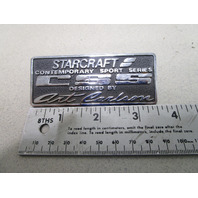 Starcraft CSS Boat "Contemporary Sport Series" Metal Plaque Emblem 3.5" x1.5"