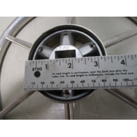 Mercury Ride Guide Marine Stainless 14.75" Steering Wheel 6 Spoke Square Shaft
