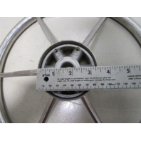 Vintage Boat Ship Stainless Steel 16"Steering Wheel 6 Spokes Standard 3/4" Shaft