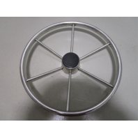 Vintage Boat Ship Stainless Steel 16"Steering Wheel 6 Spokes Standard 3/4" Shaft