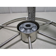 Vintage Boat Ship Stainless Steel 16"Steering Wheel 6 Spokes Standard 3/4" Shaft