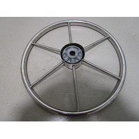 Vintage Boat Ship Stainless Steel 16"Steering Wheel 6 Spokes Standard 3/4" Shaft