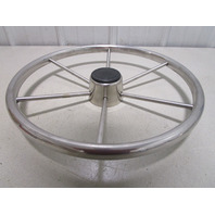 Vintage Boat Ship Stainless Steel 16"Steering Wheel 6 Spokes Standard 3/4" Shaft