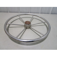 Vintage Boat Ship Stainless Steel 20"Steering Wheel 6 Spokes Standard 3/4" Shaft