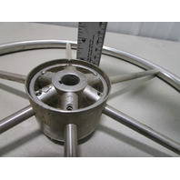 Vintage Boat Ship Stainless Steel 20"Steering Wheel 6 Spokes Standard 3/4" Shaft
