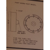 303592 Evinrude Johnson  5hp 1941-53, 5.5& 6HP 1954-65 Pin Drive PROP TEST WHEEL