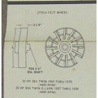 377014  Evinrude Johnson  33hp 1965-70 35hp 1957-59 Pin Drive PROP TEST WHEEL