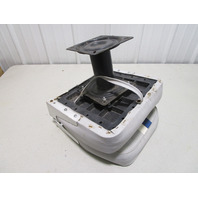 Marine Boat Folding Grey Blue White Seat With 7" Pedestal Marine Boat Folding Grey Blue White Seat With 7" Pedestal