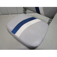 Marine Boat Folding Grey Blue White Seat With 7" Pedestal Marine Boat Folding Grey Blue White Seat With 7" Pedestal