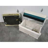 Pontoon Marine Boat Green/Tan Bench Chair Seat 30 1/2" H x 34 1/2" W x 20" D Pontoon Marine Boat Green/Tan Bench Chair Seat 30 1/2" H x 34 1/2" W x 20" D