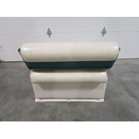 Pontoon Marine Boat Green/Tan Bench Chair Seat 30 1/2" H x 34 1/2" W x 20" D Pontoon Marine Boat Green/Tan Bench Chair Seat 30 1/2" H x 34 1/2" W x 20" D