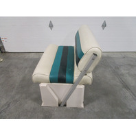 Pontoon Marine Boat Green/Tan Bench Chair Seat 30 1/2" H x 34 1/2" W x 20" D Pontoon Marine Boat Green/Tan Bench Chair Seat 30 1/2" H x 34 1/2" W x 20" D