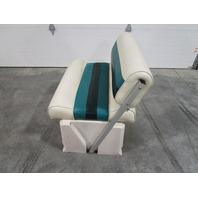 Pontoon Marine Boat Green/Tan Bench Chair Seat 30 1/2" H x 34 1/2" W x 20" D Pontoon Marine Boat Green/Tan Bench Chair Seat 30 1/2" H x 34 1/2" W x 20" D