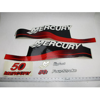 37-826337A00 Fits Mercury 50 4 Stroke Bigfoot Black Outboard Cowl Decal Set