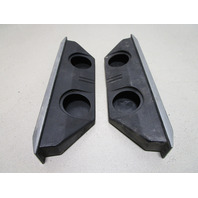 Marine Boat Blower Vent Cover Set Chrome Plastic 17 1/4" x 2 1/2"