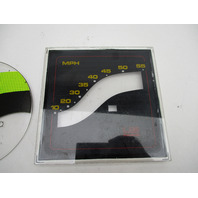 80's Bayliner Black Green Square Face Speedometer Parts