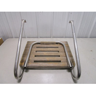 Marine Boat Teak Wood Swim Platform 21 3/4" W x 15 3/4" D with 1 Step Ladder