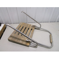 Marine Boat Teak Wood Swim Platform 21 3/4" W x 15 3/4" D with 1 Step Ladder