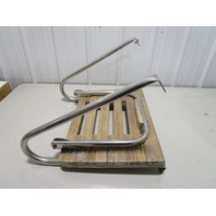 Marine Boat Teak Wood Swim Platform 21 3/4" W x 15 3/4" D with 1 Step Ladder