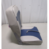 Springfield Marine Boat 1040661 High Back Folding Seat Chair - Gray/Blue