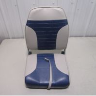 Springfield Marine Boat 1040661 High Back Folding Seat Chair - Gray/Blue