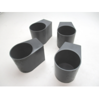 Set of 4 Marine RV Boat Gray Wall Mount Plastic Drink Cup Holder 3.25" W X 4.5" D