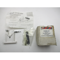 Vintage NOS ASM-93 Marine Boat Bulkhead Antenna Clamp Kit White Nylon USA Made