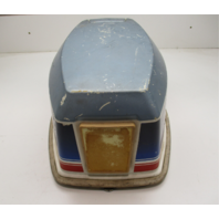 0281008 Top Cowl Motor Cover Electric Start Johnson Evinrude 35 HP Blue