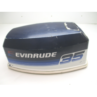 0281008 Top Cowl Motor Cover Electric Start Johnson Evinrude 35 HP Blue