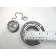 Stainless Marine Boat Waste Deck Plate & Cap 2" Hose