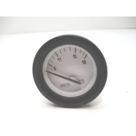 2" Marine Boat 8 - 18 Volt Gauge White Face, Black Bezel / Needle