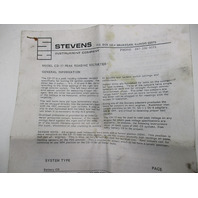Stevens Instrument Co. CD 77 Analog Peak Voltage/DVA Meter Marine Boat Parts