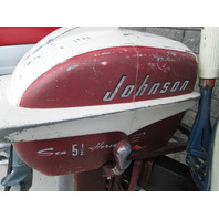 Vintage Antique Johnson 5.5 HP  CD-14 Outboard 1956 Locked up but lowerShifts