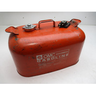 OMC Evinrude Johnson Outboard 6 Gallon Remote Red Metal Gas Tank Fuel Can