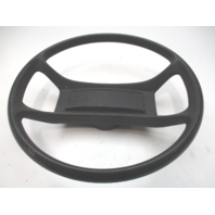 1980's Forester  Boat Steering Wheel 13.75" Black Plastic 3/4" Shaft