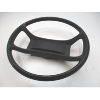 1980's Forester  Boat Steering Wheel 13.75" Black Plastic 3/4" Shaft