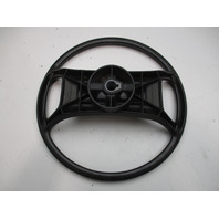 1980's Forester  Boat Steering Wheel 13.75" Black Plastic 3/4" Shaft