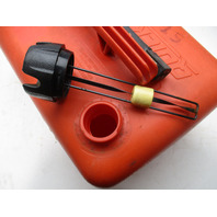 Mercury Quicksilver 6.6 Gallon Red Plastic Portable Marine Gas Tank Outboard