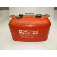 OMC Evinrude Johnson Outboard 6 Gallon Remote Red Metal Gas Tank Fuel Can