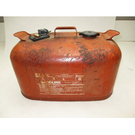 OMC Evinrude Johnson Outboard 6 Gallon Remote Red Metal Gas Tank Fuel Can