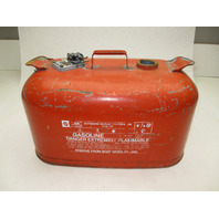 OMC Evinrude Johnson Outboard 6 Gallon Remote Red Metal Gas Tank Fuel Can