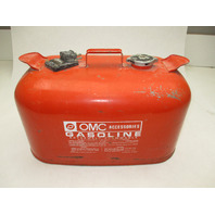 OMC Evinrude Johnson Outboard 6 Gallon Remote Red Metal Gas Tank Fuel Can