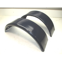 Boat Trailer Fender Set Dark Blue Painted Steel 29" L x 9" W x 10 1/2 H"